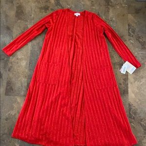 Sarah LuLaRoe Duster Cardigan RED